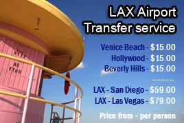 LAX - airport shuttle transfer rates : Save money - select a flat rate coach service instead of metered taxis